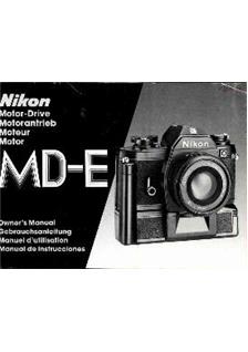 Nikon MD E manual. Camera Instructions.